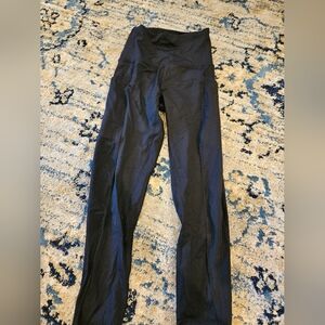 Fleet feet girls leggings, black with pockets, size XS